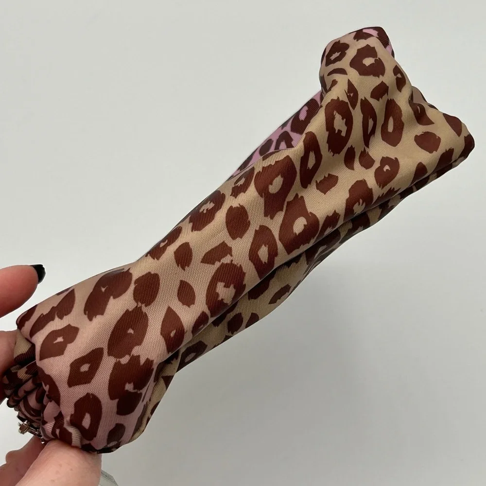 Bath & Body Works Ombre Pink Leopard Print Cosmetic Makeup Bag Travel Accessory